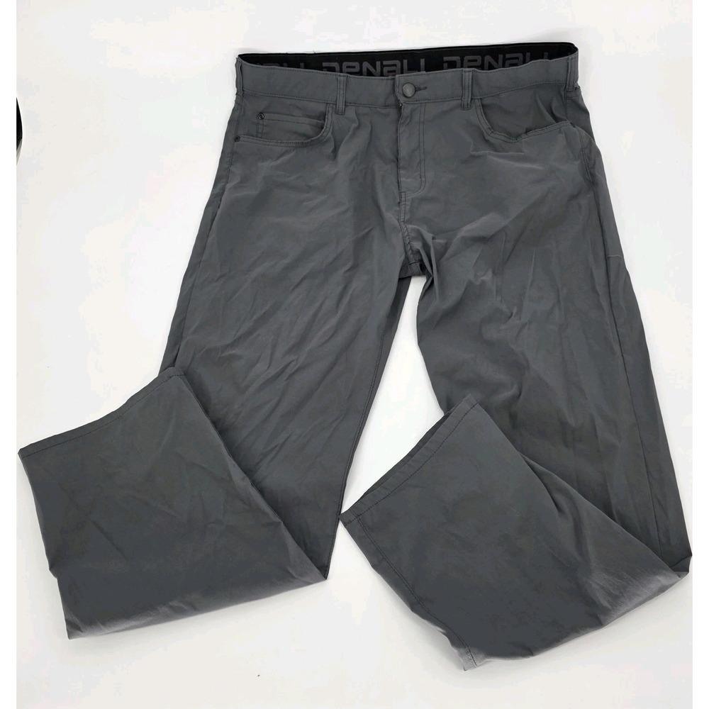 Denali Pants Men 38x30 Grey Stretch Nylon Stretch Spandex Hiking Water Repellent